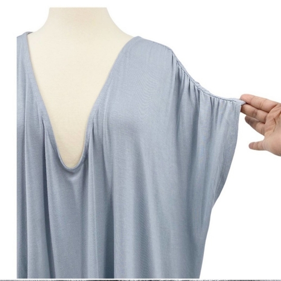 H by bordeaux light blue short sleeve top size 3x nwt Nordstrom rack - Picture 6 of 9